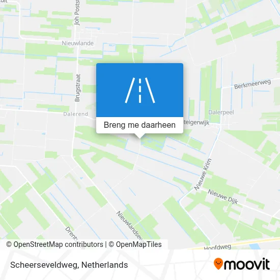 Scheerseveldweg kaart