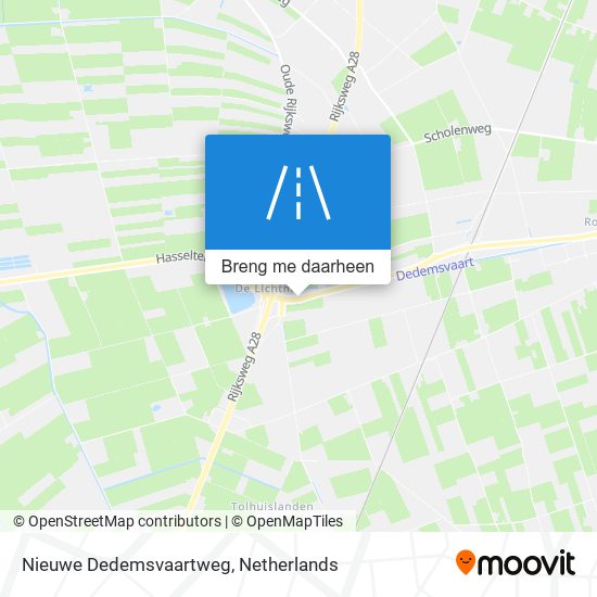 Nieuwe Dedemsvaartweg kaart