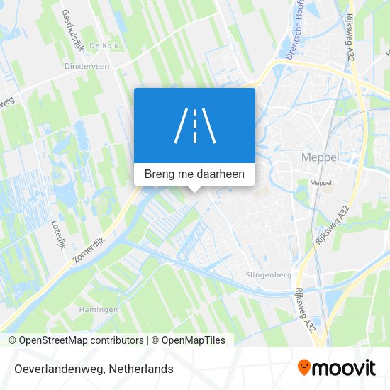 Oeverlandenweg kaart