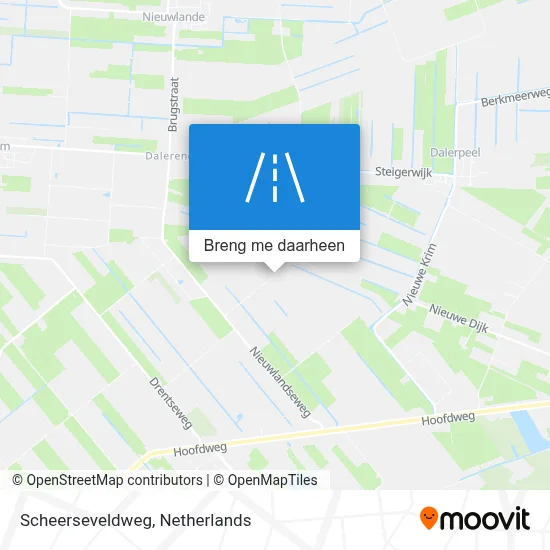 Scheerseveldweg kaart