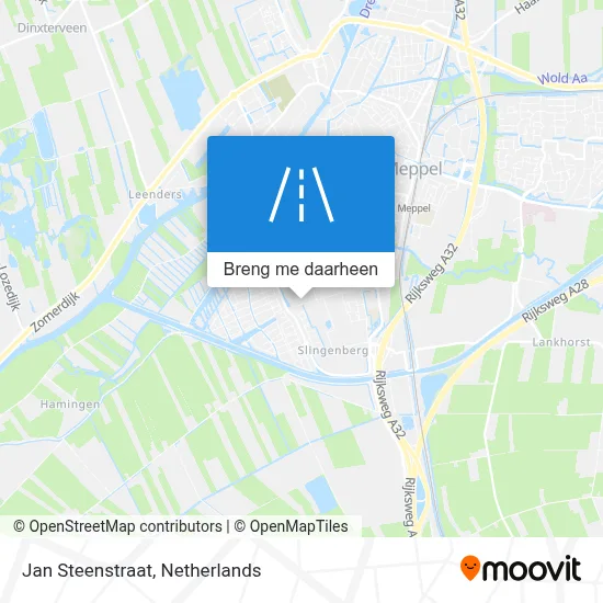Jan Steenstraat kaart