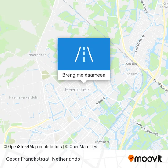 Cesar Franckstraat kaart