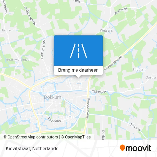 Kievitstraat kaart