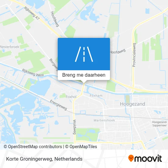 Korte Groningerweg kaart