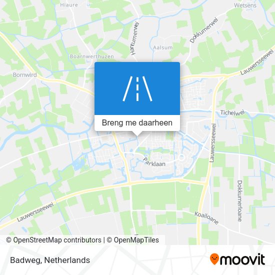 Badweg kaart