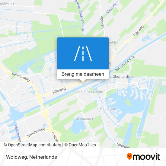 Woldweg kaart