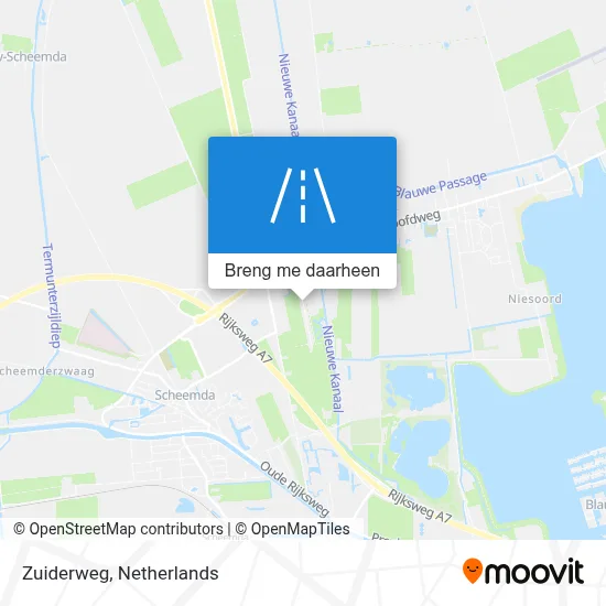 Zuiderweg kaart