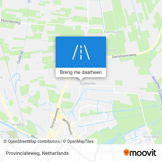 Provincialeweg kaart