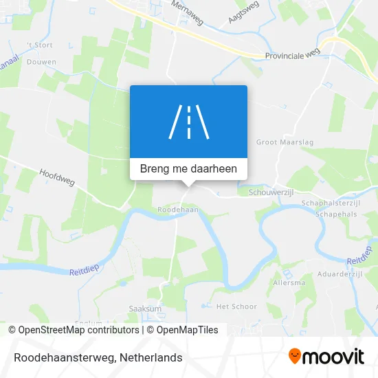 Roodehaansterweg kaart