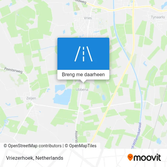 Vriezerhoek kaart