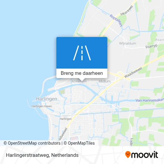 Harlingerstraatweg kaart
