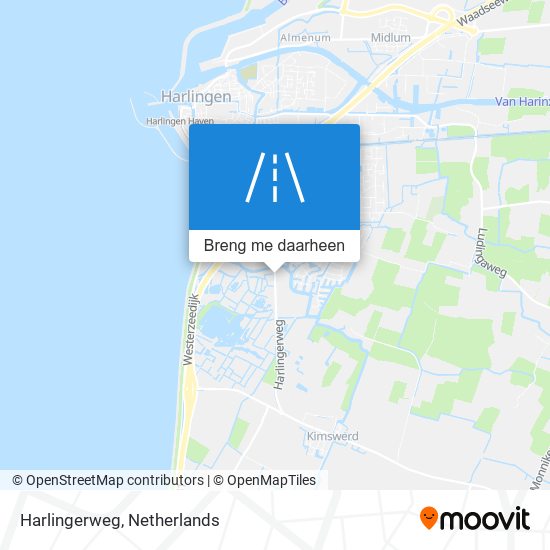 Harlingerweg kaart