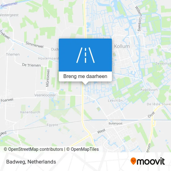 Badweg kaart