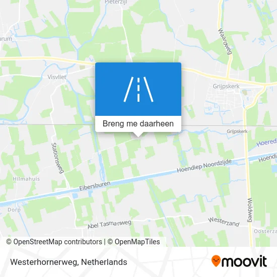 Westerhornerweg kaart
