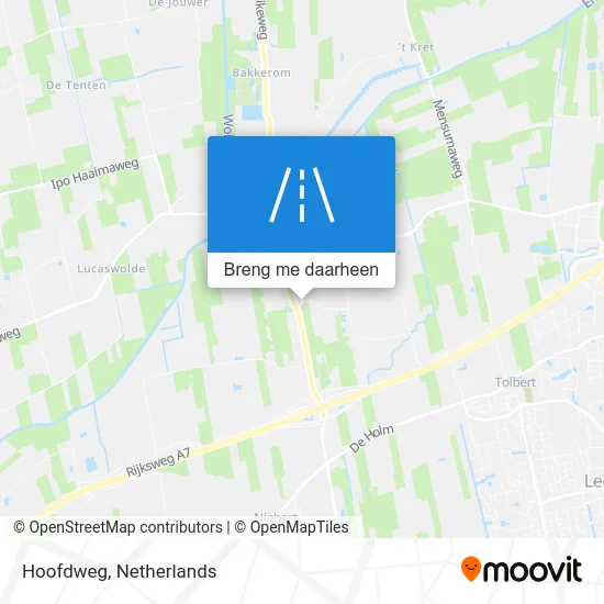 Hoofdweg kaart
