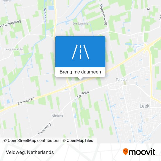 Veldweg kaart