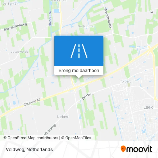 Veldweg kaart