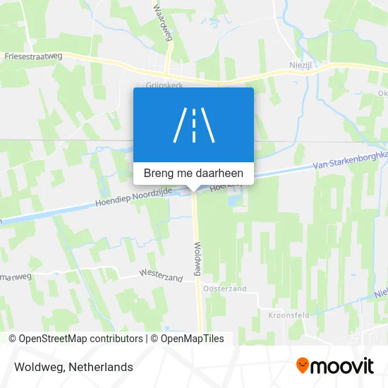 Woldweg kaart