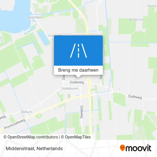 Middenstraat kaart
