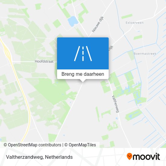 Valtherzandweg kaart