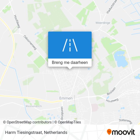 Harm Tiesingstraat kaart