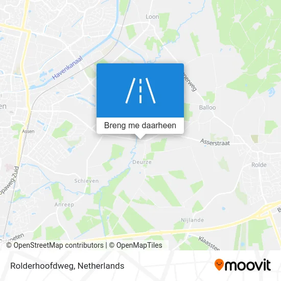 Rolderhoofdweg kaart