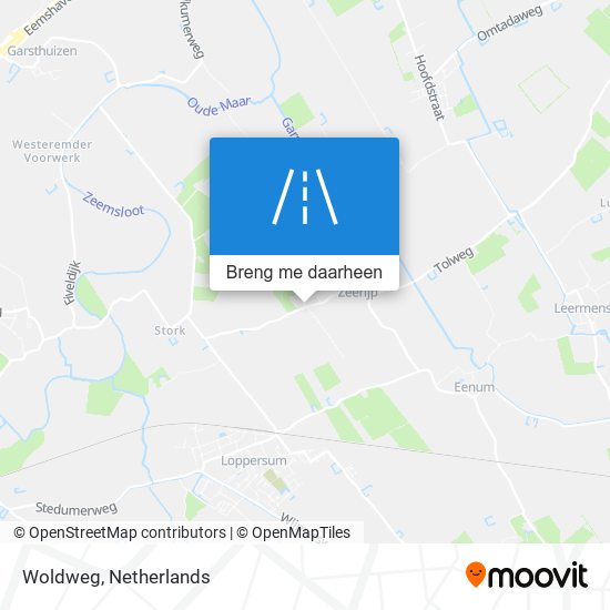 Woldweg kaart