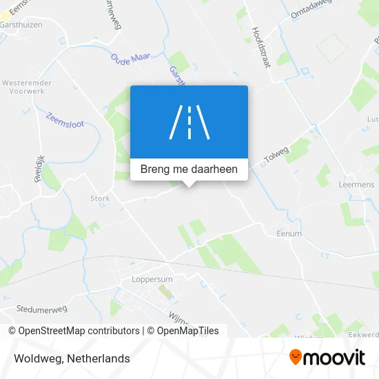Woldweg kaart