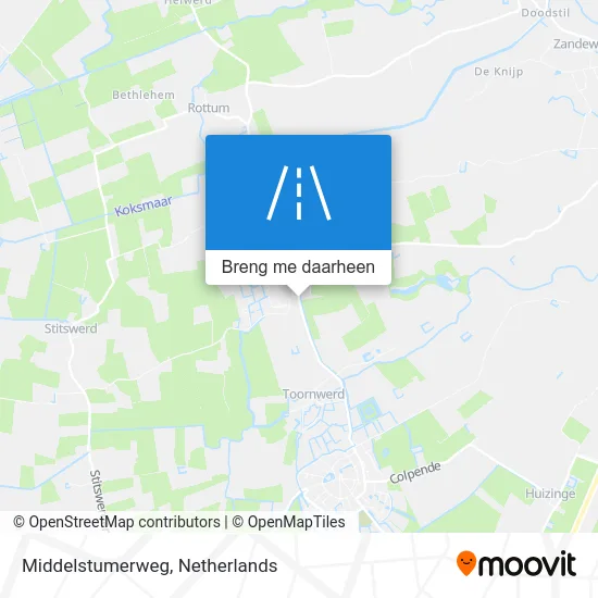 Middelstumerweg kaart