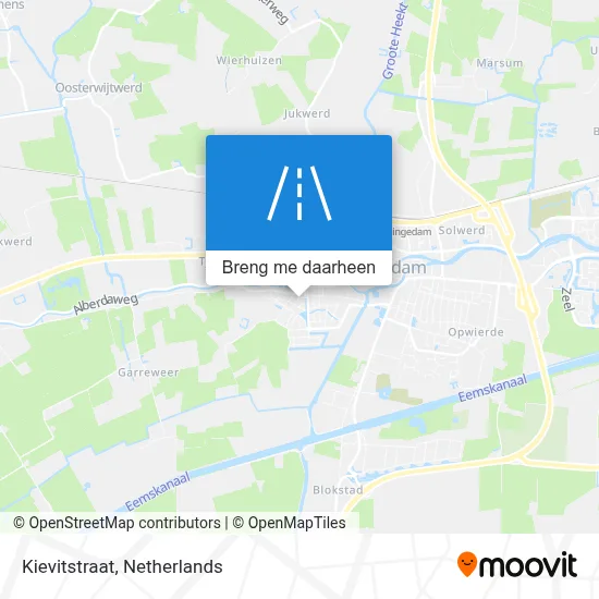 Kievitstraat kaart