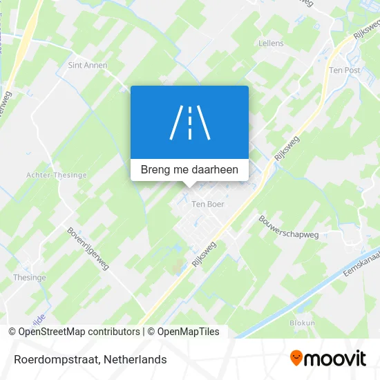 Roerdompstraat kaart