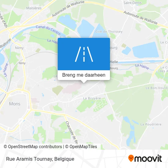 Rue Aramis Tournay kaart