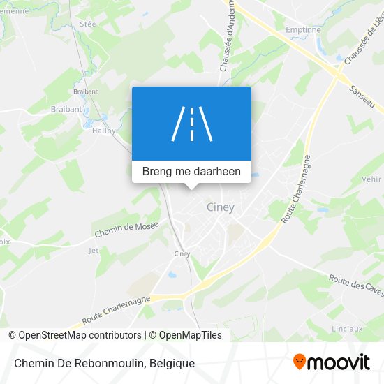 Chemin De Rebonmoulin kaart