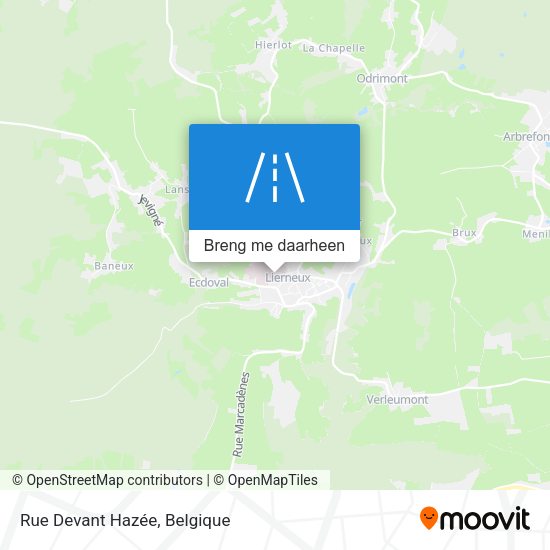 Rue Devant Hazée kaart