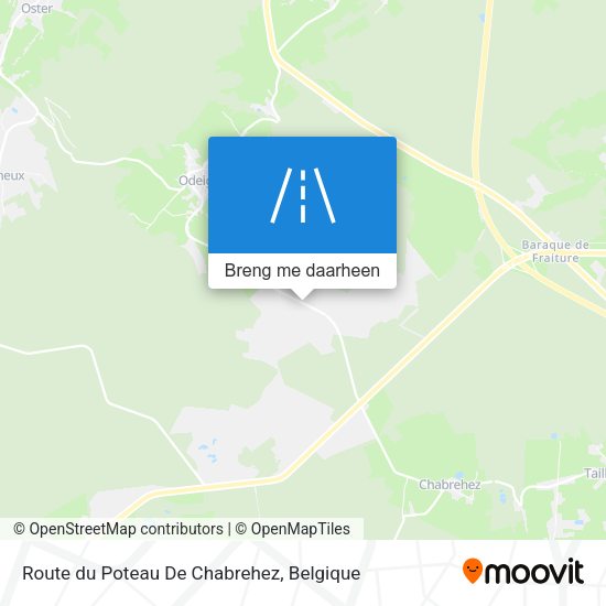 Route du Poteau De Chabrehez kaart