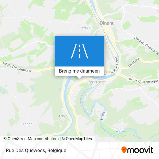 Rue Des Quèwées kaart
