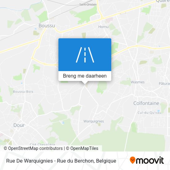 Rue De Warquignies - Rue du Berchon kaart
