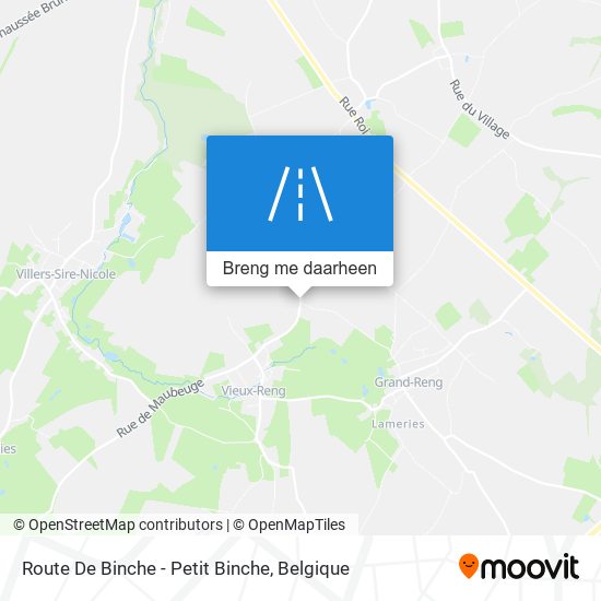 Route De Binche - Petit Binche kaart
