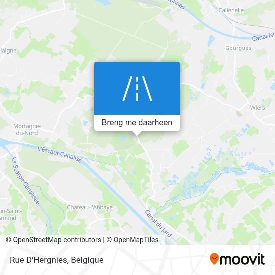 Rue D'Hergnies kaart