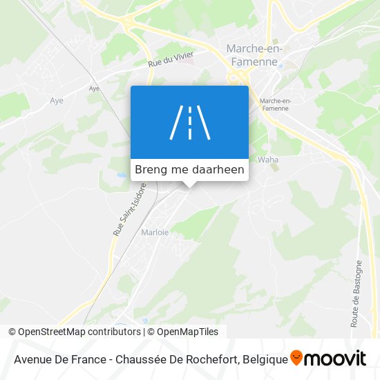 Avenue De France - Chaussée De Rochefort kaart