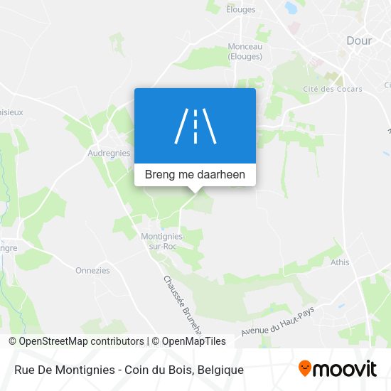 Rue De Montignies - Coin du Bois kaart