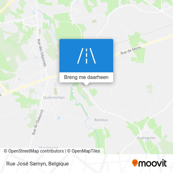 Rue José Samyn kaart