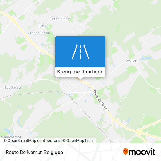 Route De Namur kaart