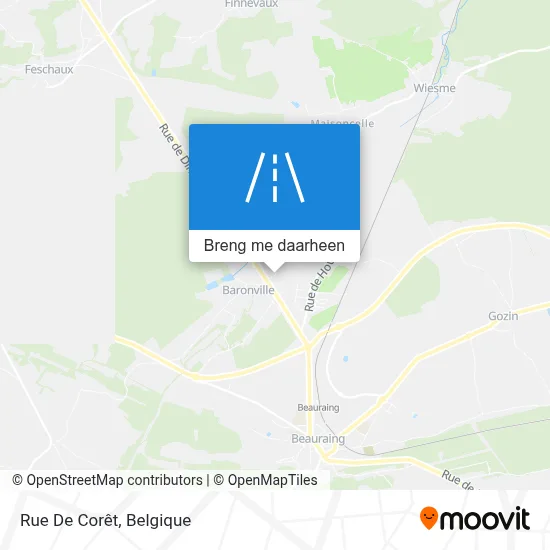 Rue De Corêt kaart