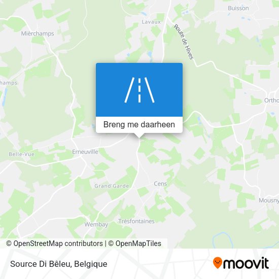 Source Di Bêleu kaart
