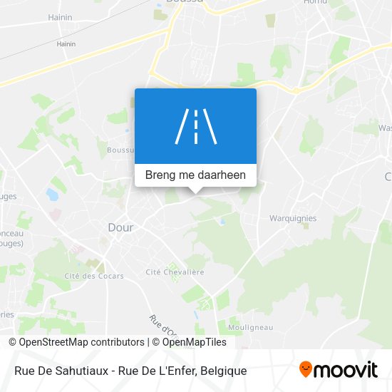 Rue De Sahutiaux - Rue De L'Enfer kaart
