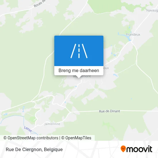 Rue De Ciergnon kaart