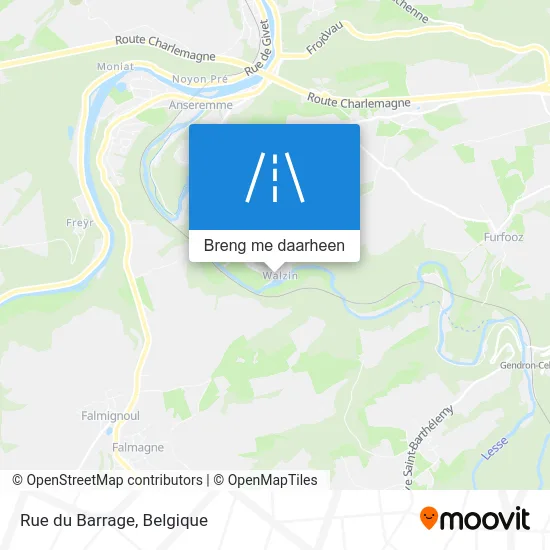 Rue du Barrage kaart