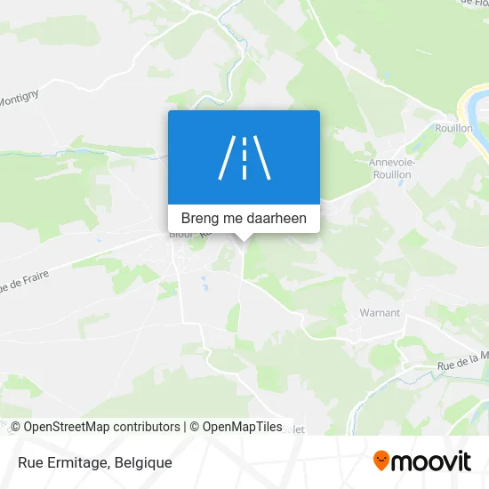 Rue Ermitage kaart