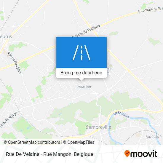 Rue De Velaine - Rue Mangon kaart